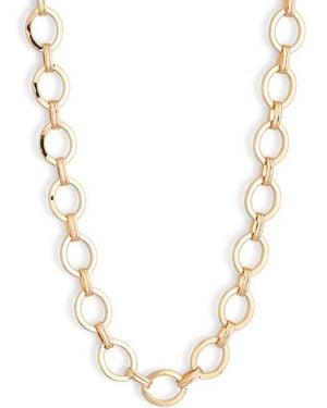 Leith Oval Link Necklace - Metallic