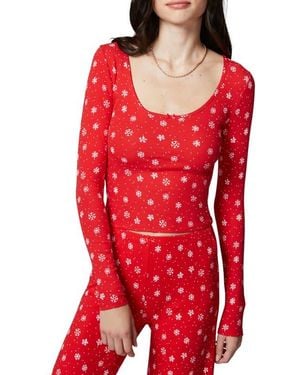 Florence By Mills Holidaze Rib Sleep Top - Red