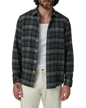 Joe's Jeans Oliver Plaid Flannel Button-Up Shirt - Black