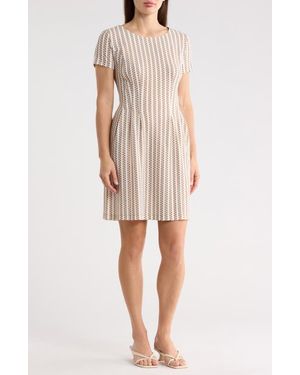 Connected Apparel Novelty Knit Dress - Natural