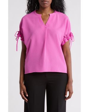 Bobeau Tie Dolman Sleeve Top - Pink