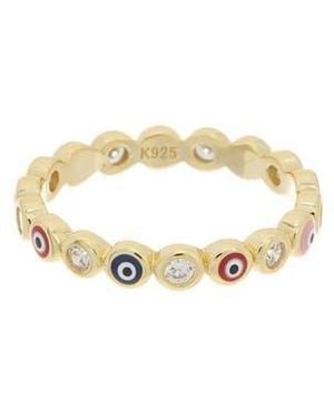 Juvell Evil Eye Cz Ring - Metallic