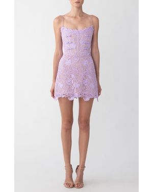 SAU LEE Rory Lace Cocktail Dress - Purple