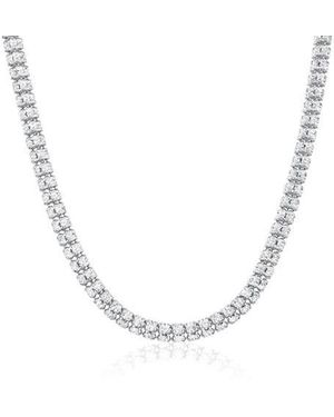 Simona D-C Ice Barrel Chain Necklace - Metallic