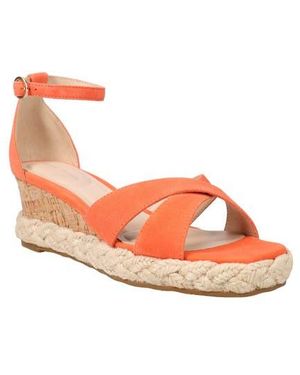 Pelle Moda Pippen Ankle Strap Wedge Slide Sandal - Pink