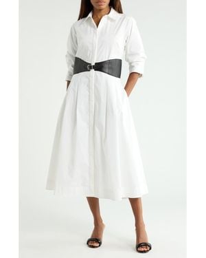 Jonathan Simkhai Olson Belted Midi Shirtdress - White