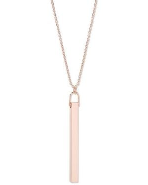 Brook and York Vertical Bar Pendant Necklace - White