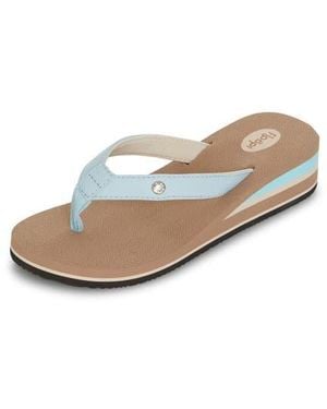 FLOOPI Flip Flop Wedge Sandal - White