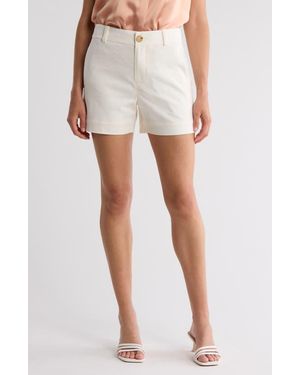 Vince Casual Linen Blend Shorts - Natural