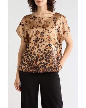 DKNY Printed Satin Top - Multicolor