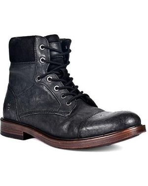 Roan Lecture Leather Lace-Up Boot - Black
