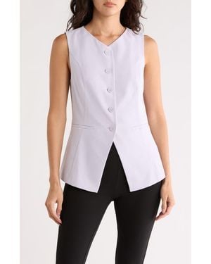 Leith Longline Vest - White