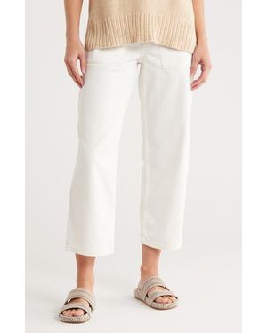 Lucky Brand High Rise Wide Leg Jeans - White