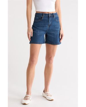 Vigoss Clean Hem Denim Shorts - Blue