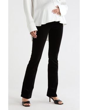 L'Agence Maternity Stevie Velvet High Waist Straight Leg Jeans - Black