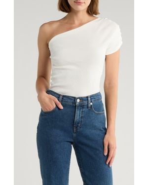 NSR One Shoulder Top - White