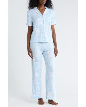 Jaclyn Notch Collar Pajamas - Blue