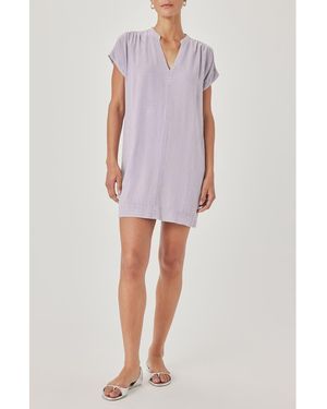 Splendid Short Sleeve Shift Dress - Purple