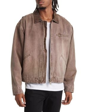 Elwood Petrol Denim Jacket - Brown
