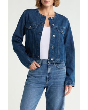 Rag & Bone Dora Crop Denim Jacket - Blue