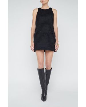 L'Agence Florian Metallic Shift Minidress - Black