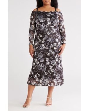 sachin and babi light blue dress marina Green Flower Embroidered Maxi Dress main image 1