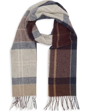 Barbour Inverness Tartan Wool Scarf - Purple