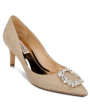 Badgley Mischka Carrie Crystal Embellished Pump - White