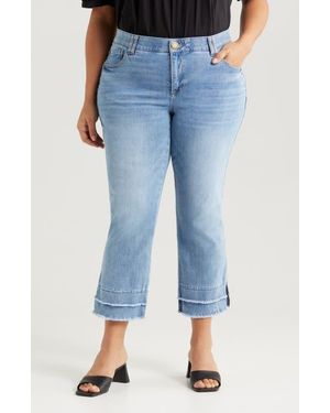 Wit & Wisdom Double Frayed Kick Flare Jeans - Blue