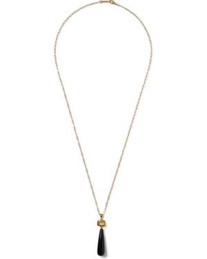 Chan Luu Messina Semiprecious Stone Pendant Necklace - Metallic