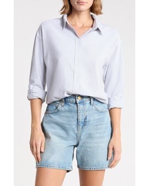 Beach Lunch Lounge Cidney Oversize Cotton Button-Up Shirt - White