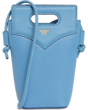MCM Diamond Flat Bag - Blue