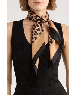 Kate Spade Modern Leopard Silk Square Scarf - Black