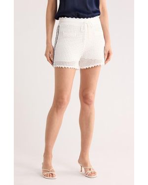 Jonathan Simkhai Hadley Open Stitch Shorts - Natural