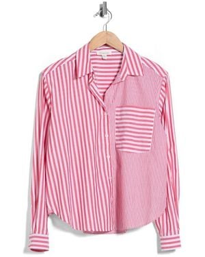 Beach Lunch Lounge Lilah Long Sleeve Button Front Shirt - Pink