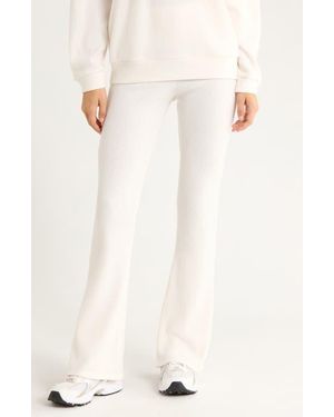 X By Gottex Ribbed Flare Leggings - White