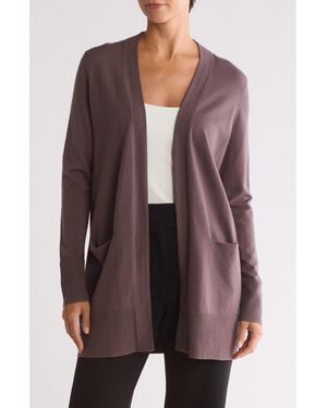 Nordstrom Open Front Longline Cardigan - Brown