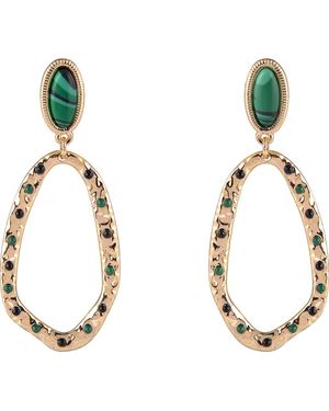 Rachel Roy Open Ring Drop Earrings - Metallic