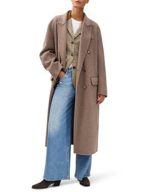 Rag & Bone Vasso Double Breasted Wool Blend Coat - Blue