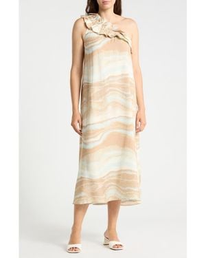 B.Young One-Shoulder Maxi Dress - Natural