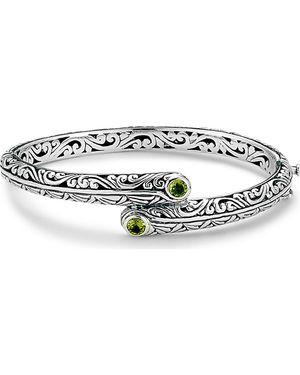 Samuel B. Peridot Bypass Bangle Bracelet - Green