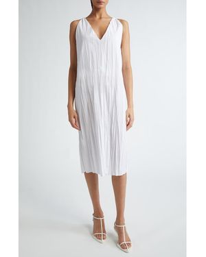 BITE STUDIOS Creased Organic Cotton Shift Dress - White