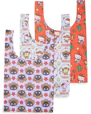 BAGGU Standard Set Of 3 Reusable Totes - Red