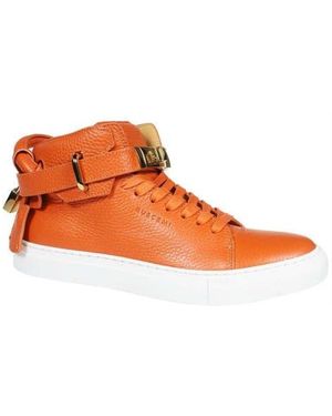 Buscemi 100Mm High Top Sneaker - Orange