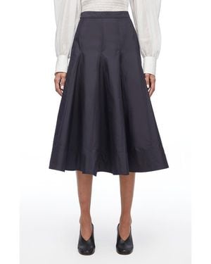 3.1 Phillip Lim Pleated Godet Midi Skirt - Blue