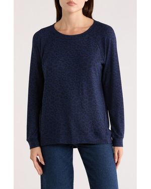 Matty M Cheetah Crewneck Sweatshirt - Blue