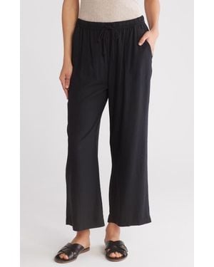 Splendid Sorrento Crop Wide Leg Pants - Black