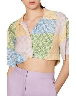 Sandro Leona Crop Top - Green