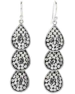 Samuel B. Dots Teardrop Earrings - White