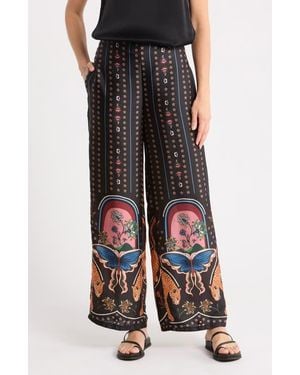 Tahari Wide Leg Pull-On Pants - Black